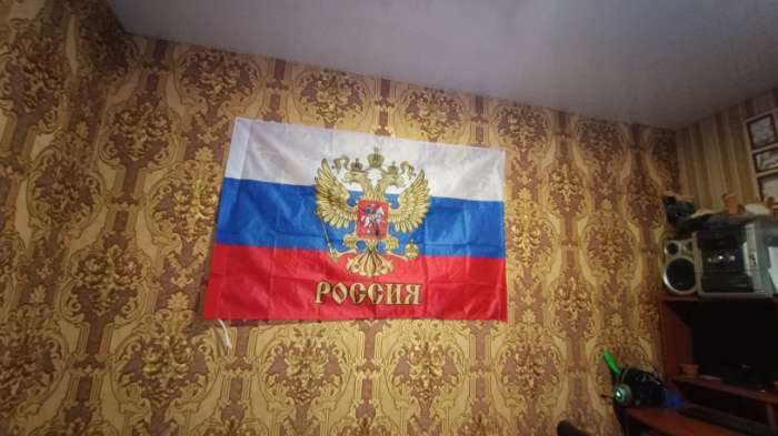 Фотография покупателя товара Флаг России с гербом, 90 х 145 см, полиэфирный шёлк - Фото 1