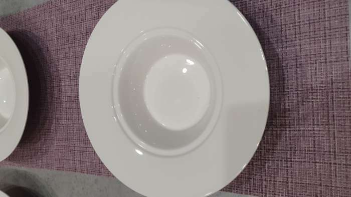 Фотография покупателя товара Тарелка фарфоровая для пасты Magistro «Бланш», 500 мл, d=25 см, цвет белый - Фото 1