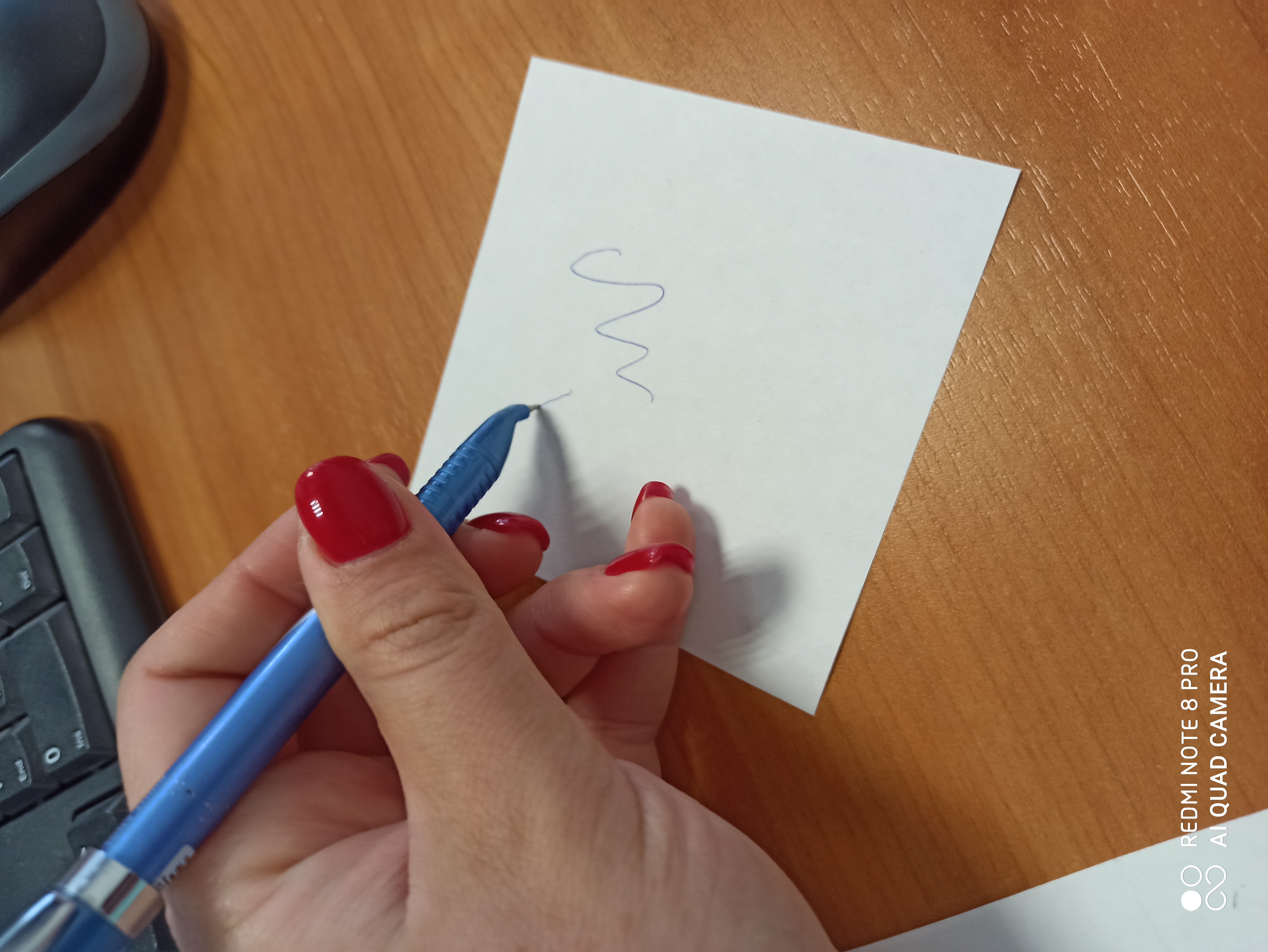 Фотография покупателя товара Ручка шариковая Flair Angular для левшей, узел-игла 0.7 мм, стержень синий - Фото 1