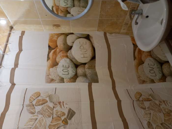 Фотография покупателя товара Штора для ванны Доляна «Гармония», 180×180 см, EVA - Фото 3
