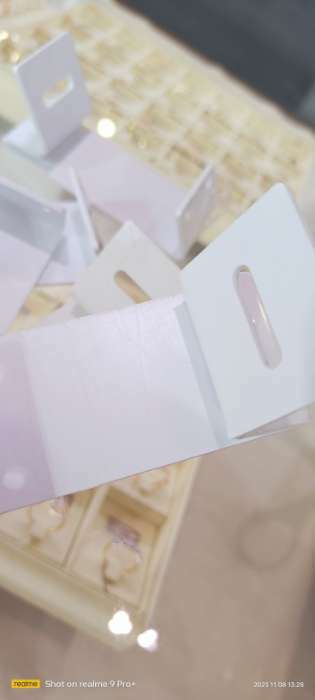 Фотография покупателя товара Подставка под серьги, кольцо, 4×4×9 см, толщина 1,5 мм, цвет белый, В ЗАЩИТНОЙ ПЛЁНКЕ