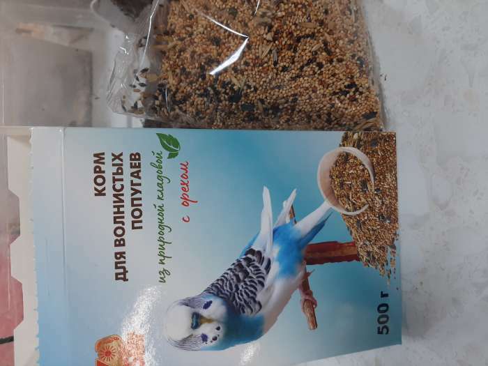 Фотография покупателя товара Корм Seven Seeds для волнистых попугаев, с орехами, 500 г