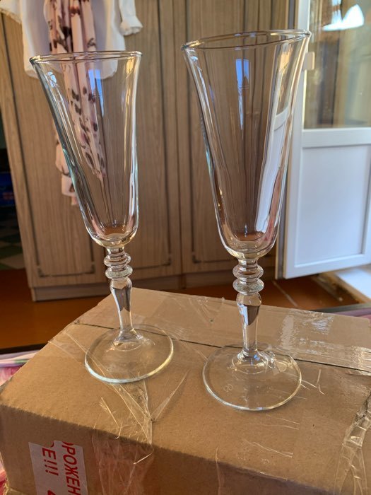 Фотография покупателя товара Набор стеклянных бокалов для шампанского Vintage, 190 мл, 2 шт