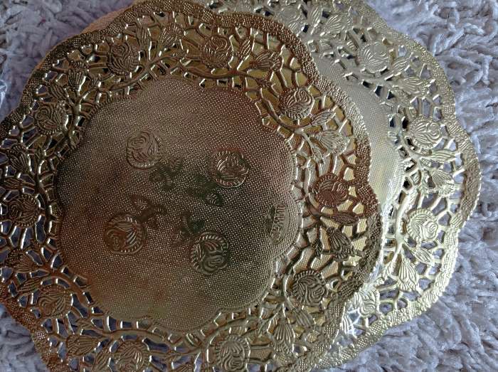 Фотография покупателя товара Салфетка для торта и десерта 16,5 см "Ажурный круг", цвет золото - Фото 2