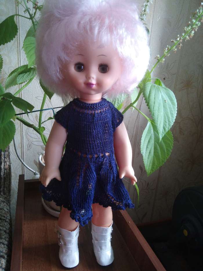 Фотография покупателя товара Сапоги для куклы «Застёжки», длина подошвы: 7 см, цвет синий - Фото 2