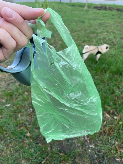 Фотография покупателя товара БИО Пакет Майка для уборки за собакой 18 х 33 см, 50 шт, зелёный