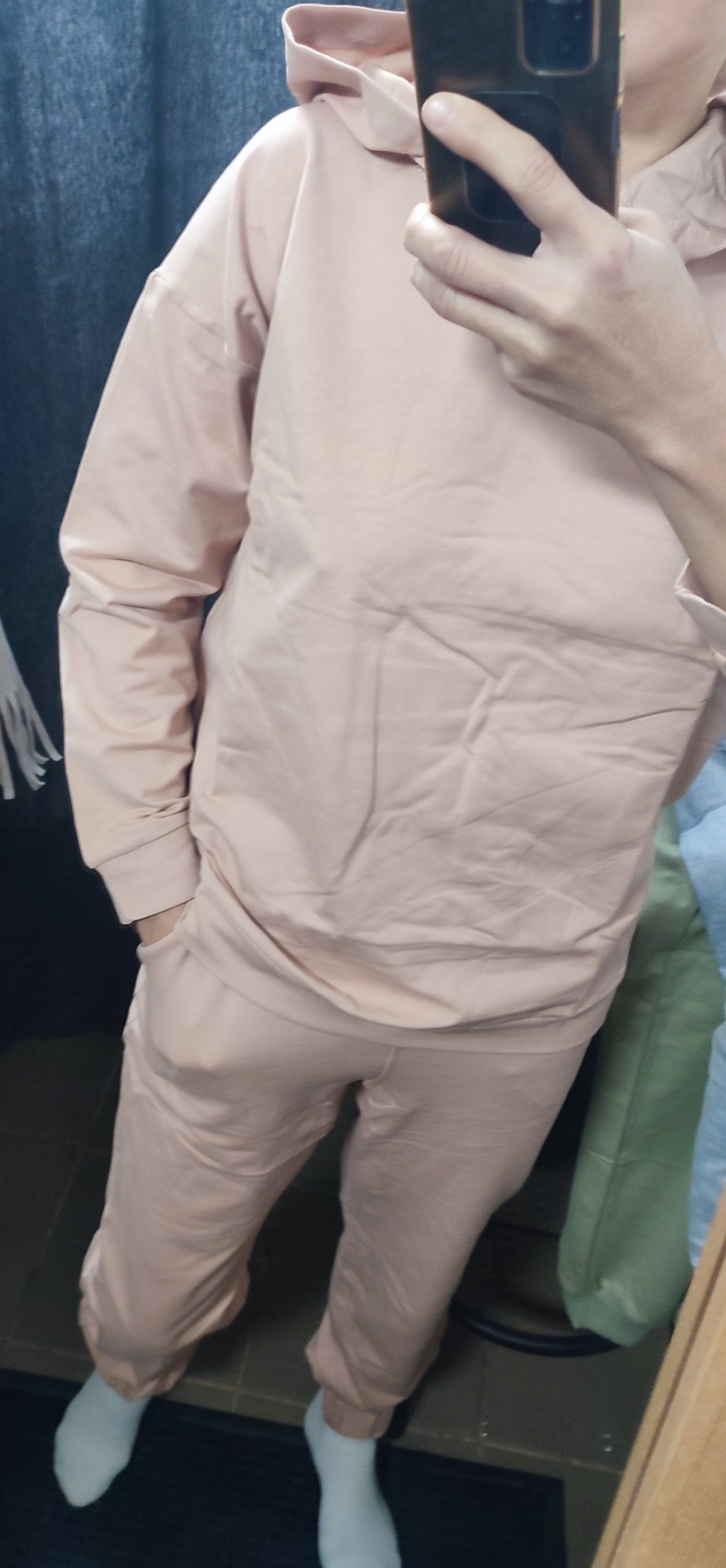 Фотография покупателя товара Костюм женский (худи, брюки) MINAKU: Casual Collection, размер 46, бежевый - Фото 1