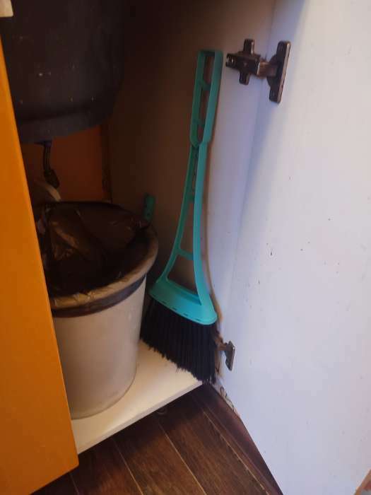 Фотография покупателя товара Веник для пола с совком «Практик», цвет бирюзовый