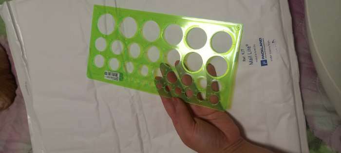 Фотография покупателя товара Трафарет Стамм "Окружности", 1-36 мм, зелёный