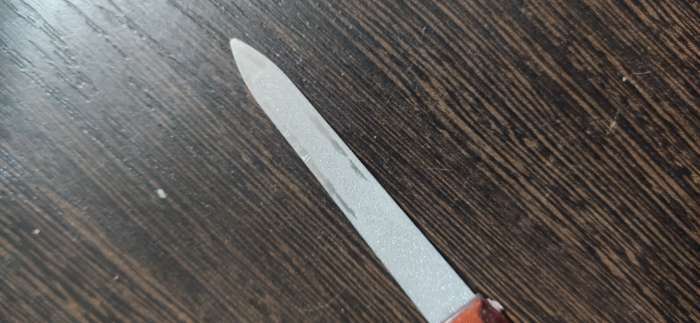 Фотография покупателя товара Пилка металлическая для ногтей, 12 см, в чехле, цвет «янтарный»