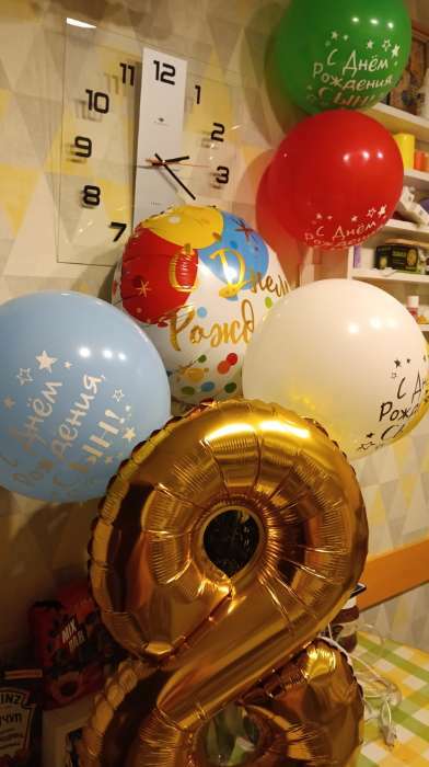 Фотография покупателя товара Шар фольгированный 18" «С днём рождения», шары, конфетти - Фото 1