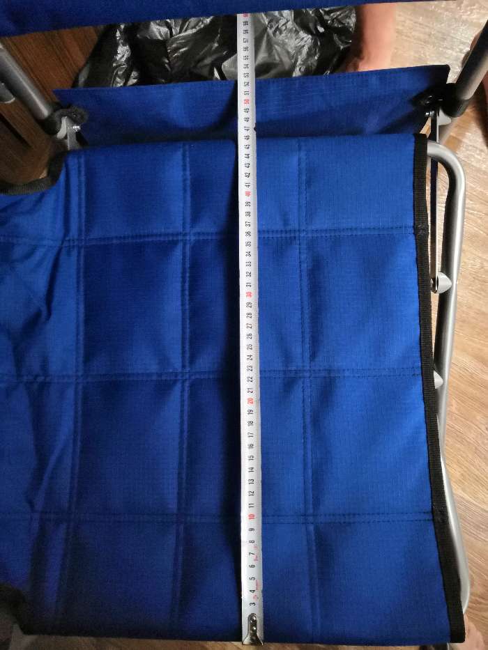 Фотография покупателя товара Кресло складное КС2, 49 х 55 х 82 см, цвет синий - Фото 6