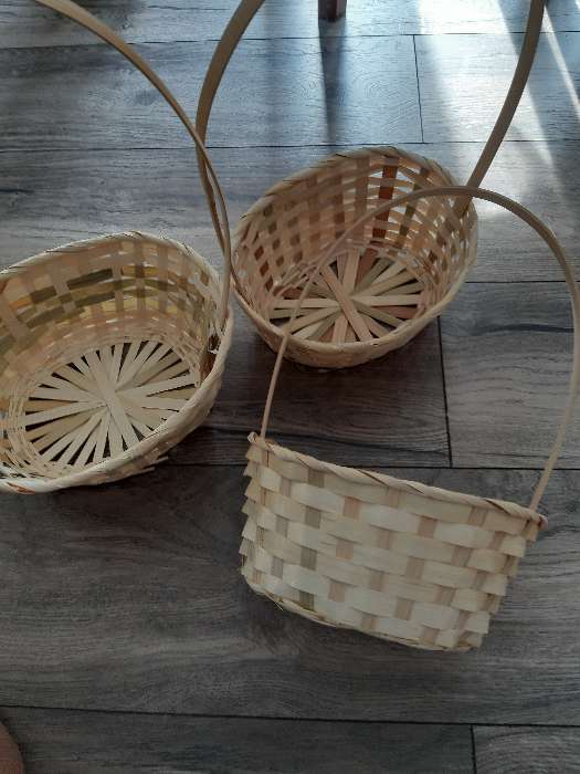 Фотография покупателя товара Набор корзин плетёных, бамбук, 3 шт., натуральный цвет, средние