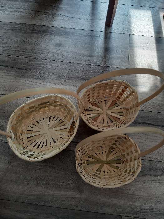 Фотография покупателя товара Набор корзин плетёных, бамбук, 3 шт., натуральный цвет, средние - Фото 16