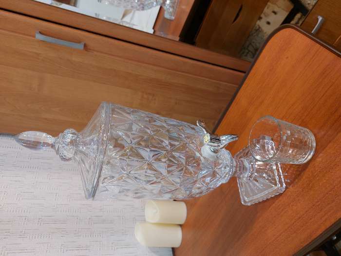 Фотография покупателя товара УЦЕНКА Кувшин стеклянный с краном «Сияние», 3 л, 17×48 см, цвет перламутровый - Фото 3