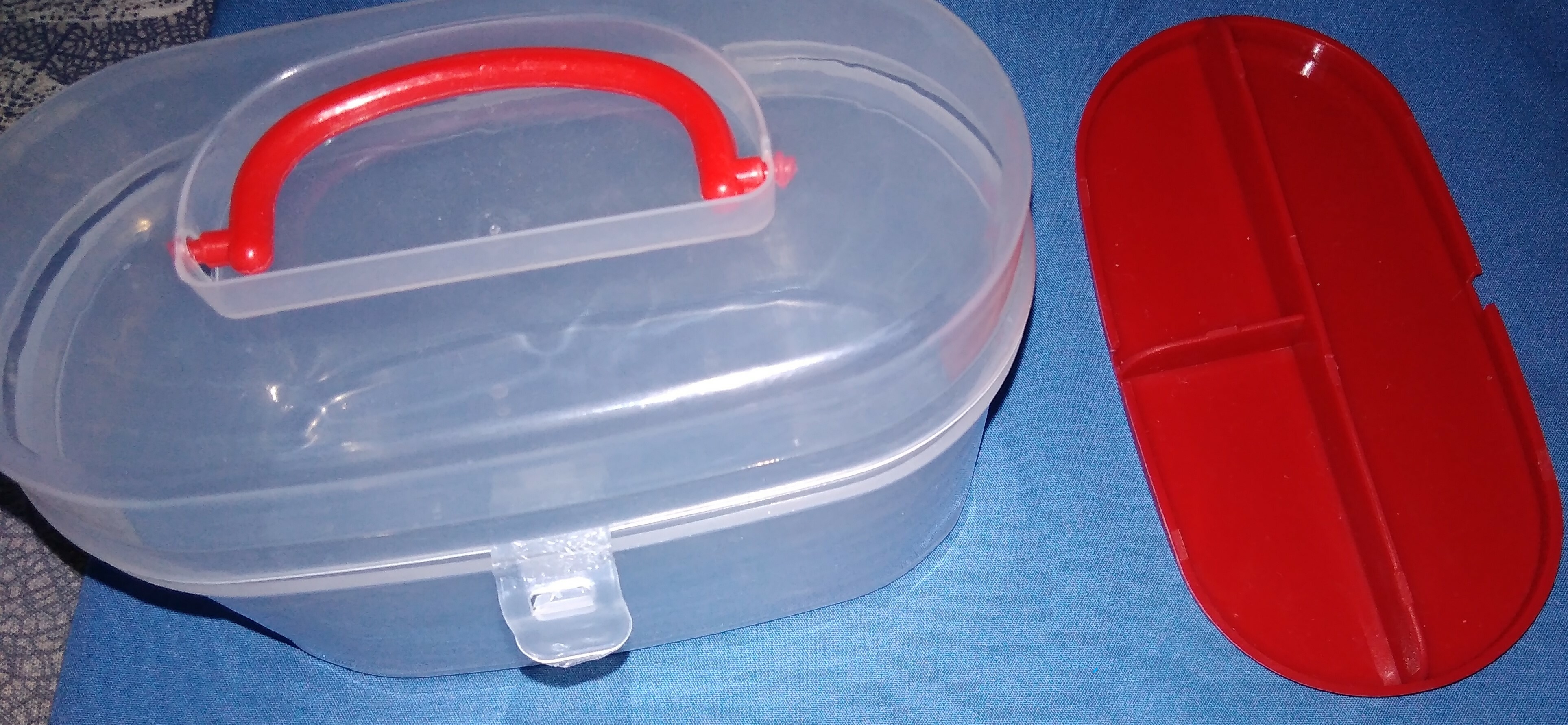 Фотография покупателя товара Бокс пластиковый для хранения со вставкой, 15×7,5×10 см, цвет МИКС