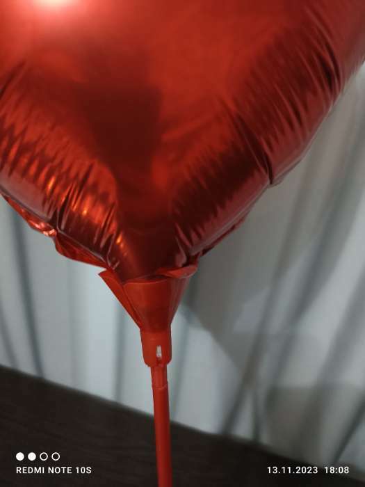 Фотография покупателя товара Шар фольгированный 10" «Сердце», с палочкой, цвет красный - Фото 3