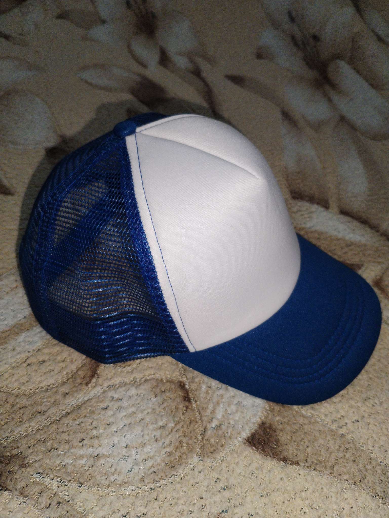 Фотография покупателя товара Бейсболка унисекс, размер 56-58, цвет синий - Фото 2
