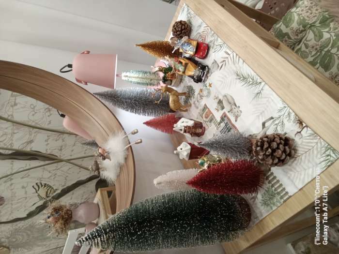 Фотография покупателя товара Новогодний декор «Ёлка в серебристом цвете с блёстками» 8 × 8 × 30 см - Фото 1
