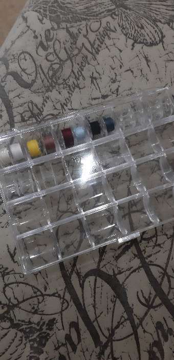 Фотография покупателя товара Органайзер для ниток, на 48 шпулек, 18 × 13 × 2,5 см, цвет прозрачный - Фото 24
