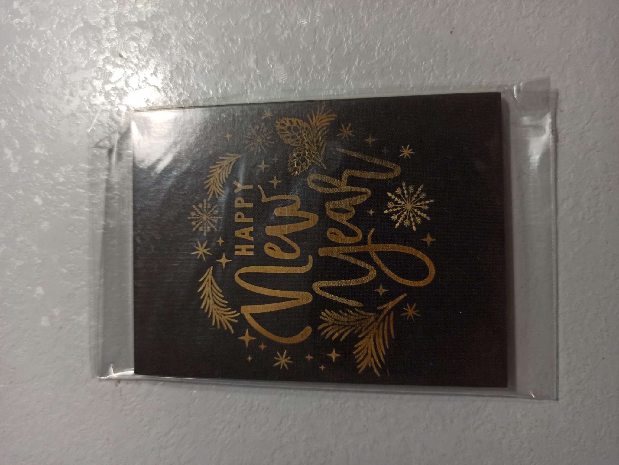 Фотография покупателя товара Открытка-комплимент Happy New Year золото, 8 × 6 см - Фото 5