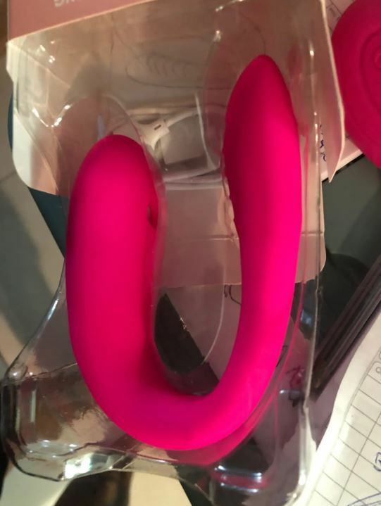 Фотография покупателя товара Вибратор для пар Оки-Чпоки, с вакуумно-волновой стимуляцией клитора,10 режимов,ДУ,розовый - Фото 2