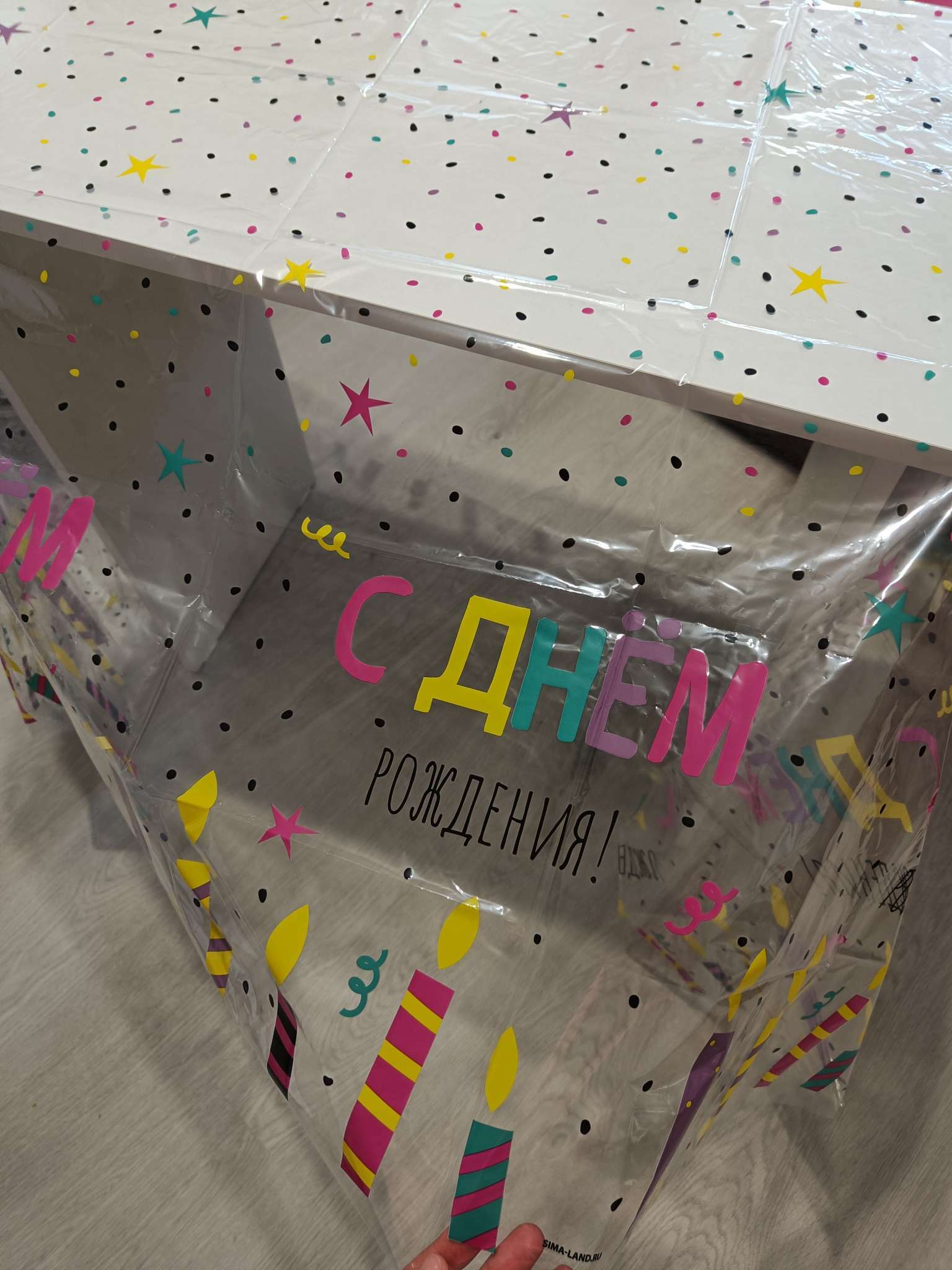 Фотография покупателя товара Скатерть одноразовая «С днём рождения. Свечи», 130 × 200 см