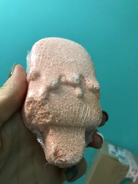 Фотография покупателя товара Бомбочка для ванны "Мороженка" с ароматом шоколада, 100 гр,  розовая - Фото 2