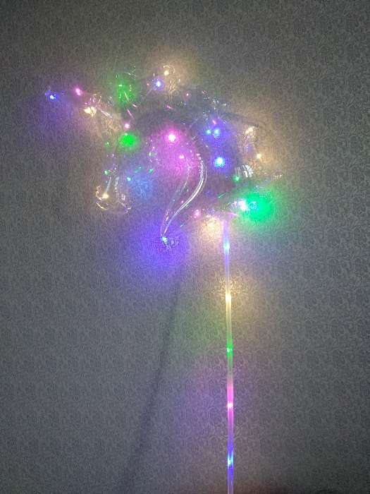 Фотография покупателя товара Шар светящийся полимерный 20" «Единорог», цвета МИКС - Фото 1