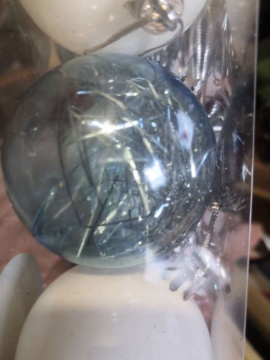 Фотография покупателя товара Набор шаров пластик d-6 см, 9 шт "Праздничное настроение полоски" бело-голубой - Фото 2