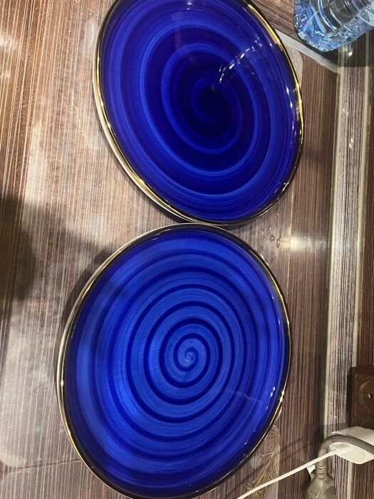 Фотография покупателя товара Тарелка керамическая десертная «Мэривеза», d=20 см, цвет синий - Фото 4