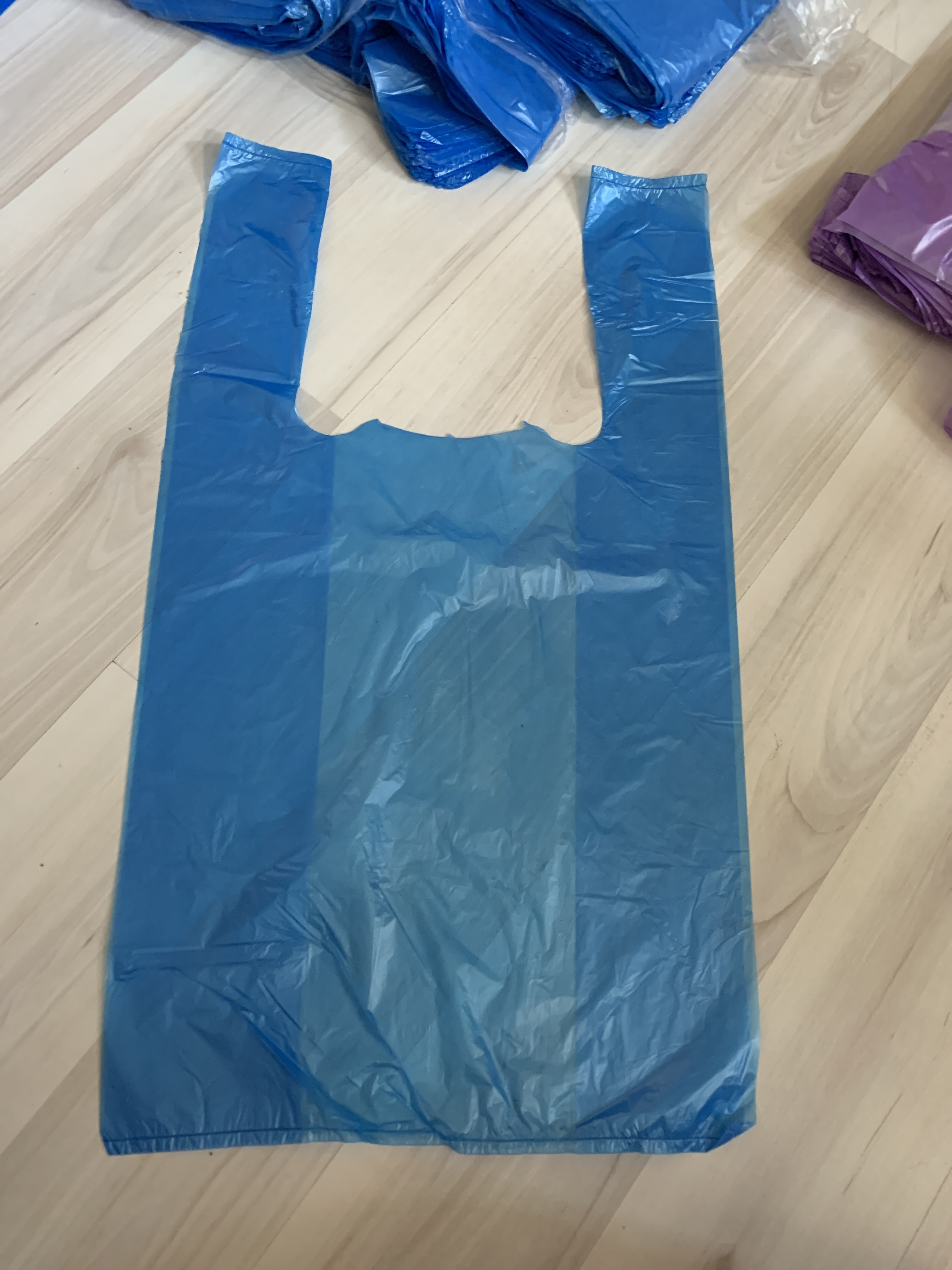 Фотография покупателя товара Пакет "Синий", полиэтиленовый, майка, 25 х 45 см, 14 мкм