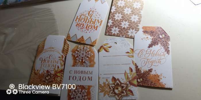 Фотография покупателя товара Шильдик декоративный в наборе «Золотой праздник», 17 х 15 см, Новый год
