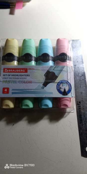 Фотография покупателя товара Набор маркеров текстовыделителей 4 цветов 1-5 мм BRAUBERG "DELTA PASTEL" - Фото 3