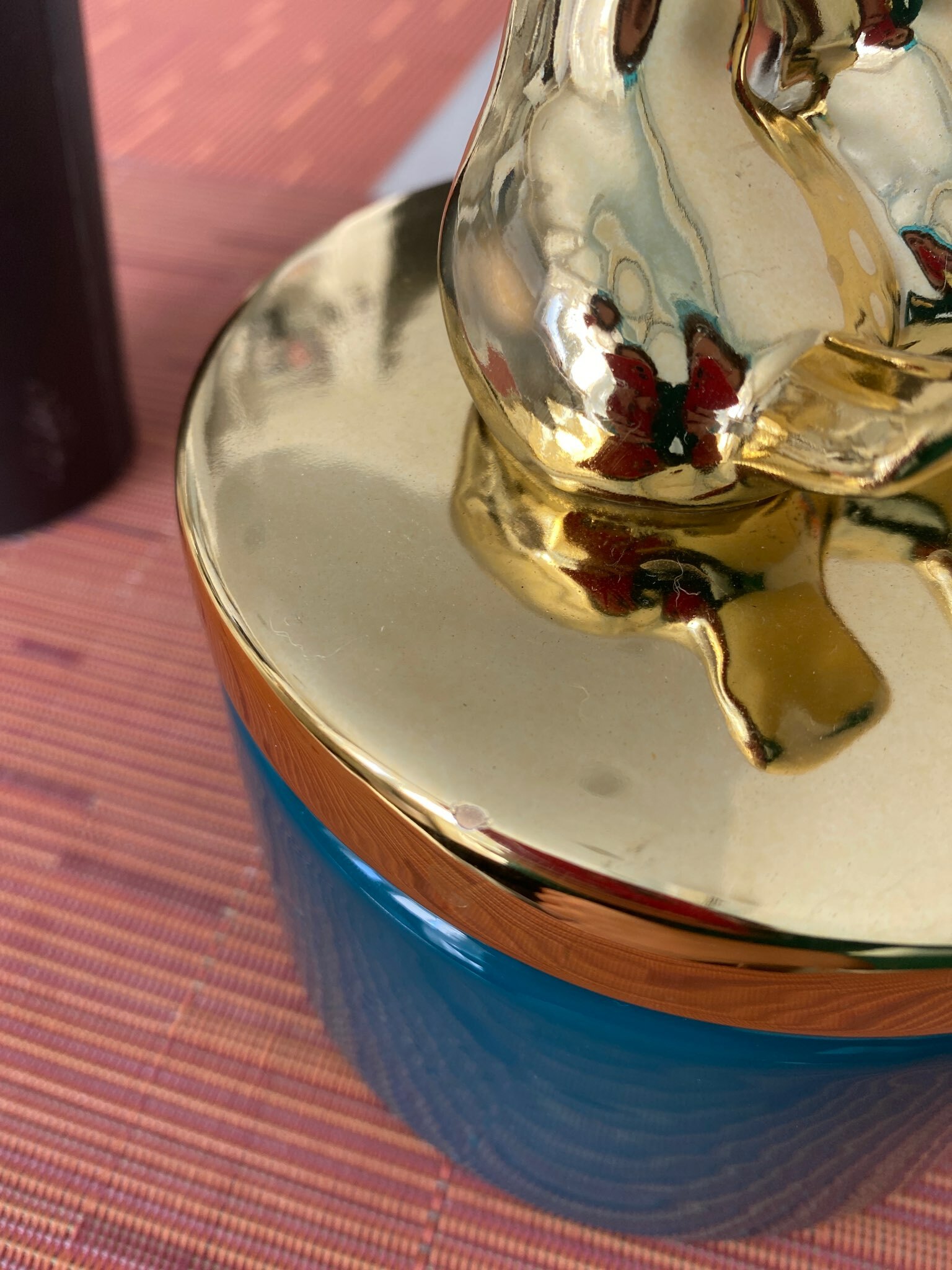 Фотография покупателя товара Банка керамическая для сыпучих продуктов «Золотое крыло», 1 л, цвет зелёный - Фото 13