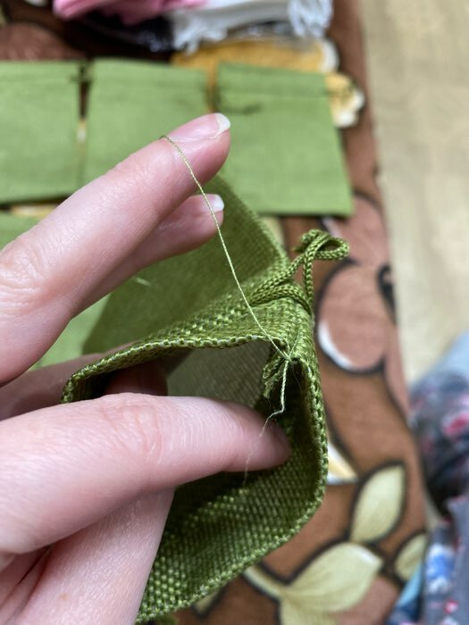 Фотография покупателя товара Холщовый мешочек для украшений, подарков и трав, текстиль «Эко», зелёный, 10×14 см - Фото 17