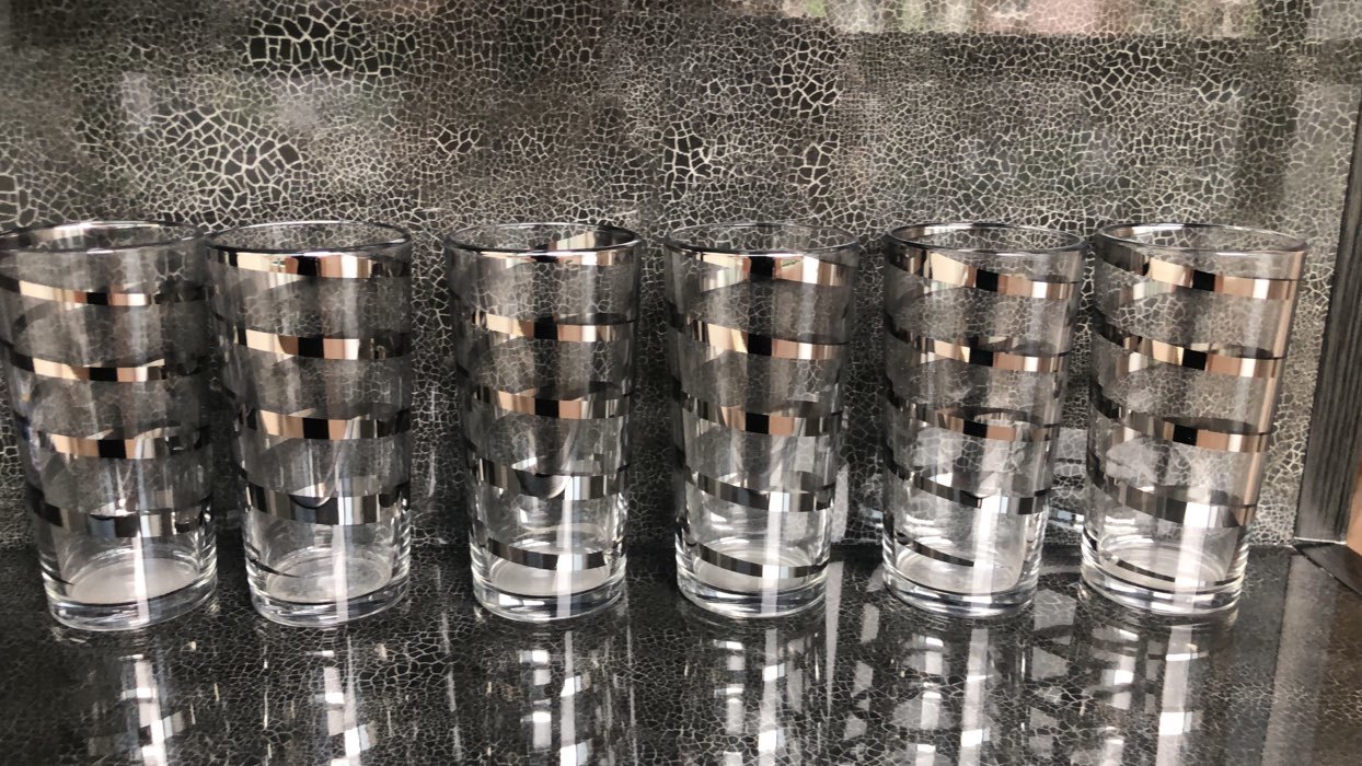Фотография покупателя товара Набор стаканов «Серпантин», 230 мл, 6 шт, цвет напыления серебряный