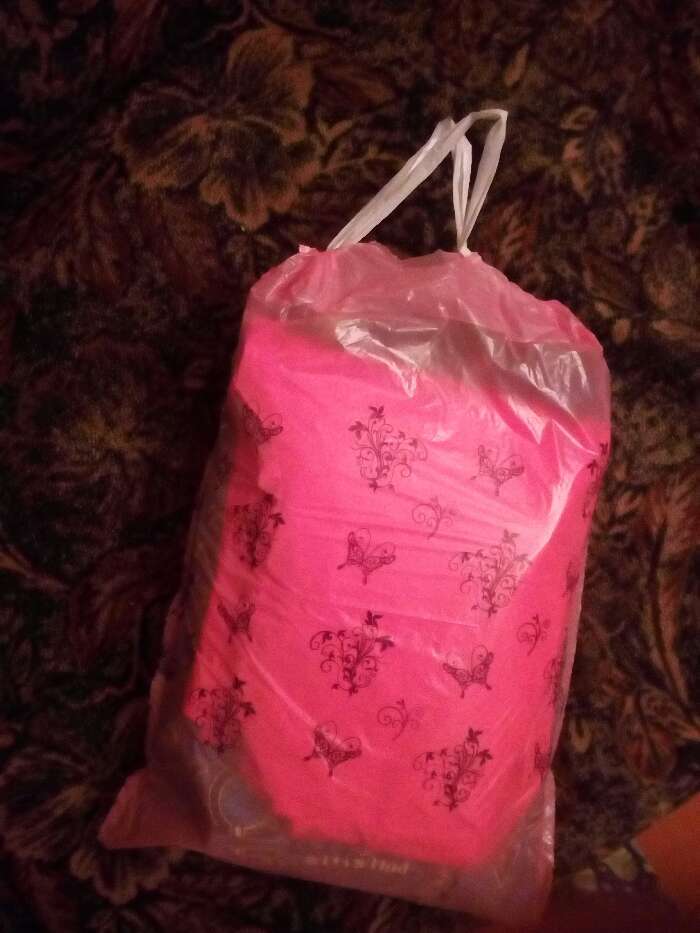 Фотография покупателя товара Пакеты с завязками многофункциональные, 30×40 см, 20 шт в рулоне, цвет розовый - Фото 1