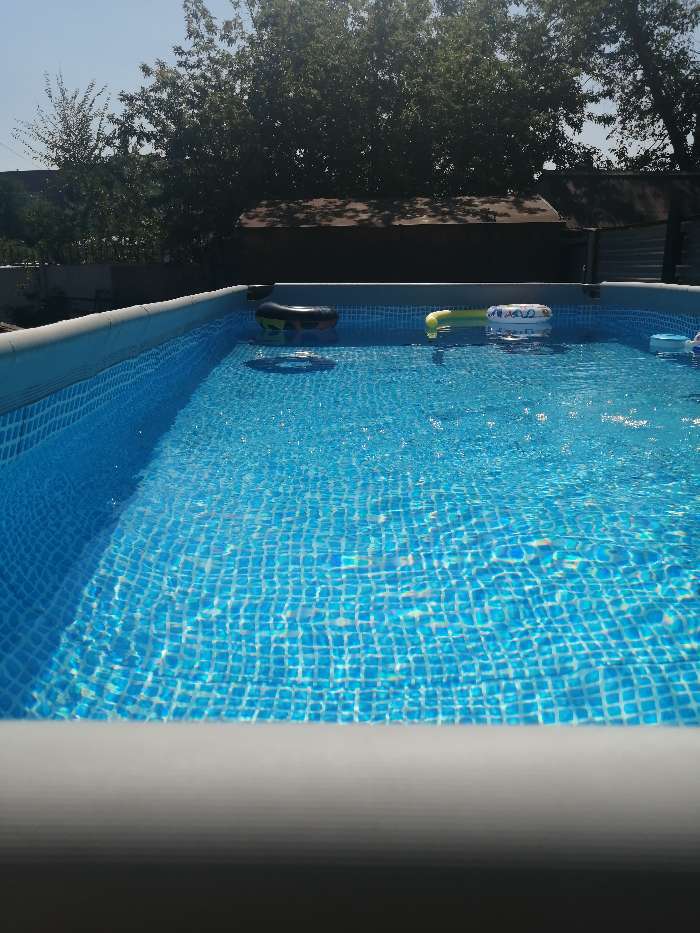 Фотография покупателя товара Бассейн каркасный Ultra XTR Frame, 549×274×132 см, песчаный фильтр-насос, лестница, тент, подстилка, 26356NP INTEX - Фото 5