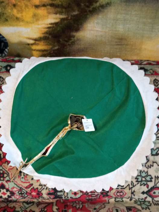 Фотография покупателя товара Полянка под ёлку " Рюши" 60 см, зелёный - Фото 1