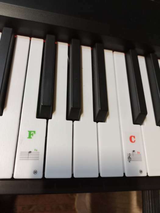 Фотография покупателя товара Цветные наклейки на клавиши пианино, один комплект, 3 листа