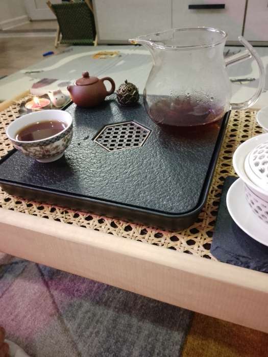 Фотография покупателя товара Поднос для чайной церемонии, 20.5 х 20.5 х 3.5 см, черный