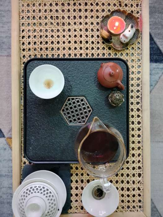 Фотография покупателя товара Поднос для чайной церемонии, 20.5 х 20.5 х 3.5 см, черный - Фото 1