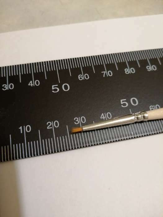 Фотография покупателя товара Кисть Синтетика Круглая №0 (диаметр обоймы 1 мм; длина волоса 5 мм), деревянная ручка, Calligrata