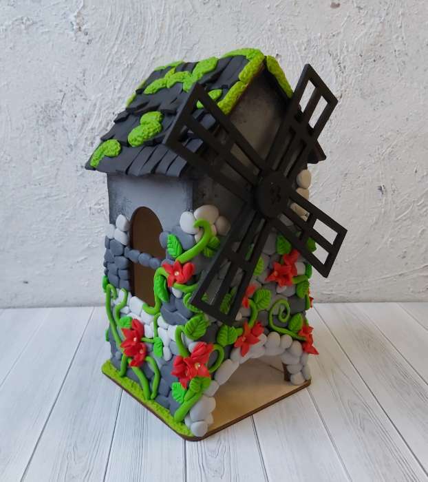 Фотография покупателя товара Чайный домик «Мельница», 11×21 см, заготовка для творчества - Фото 1