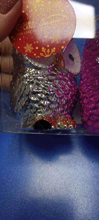 Фотография покупателя товара Ёлочные игрушки 3 шт. «Зимнее волшебство. Цветные совушки» пластик, 9 см, МИКС - Фото 5