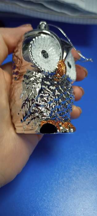 Фотография покупателя товара Ёлочные игрушки 3 шт. «Зимнее волшебство. Цветные совушки» пластик, 9 см, МИКС - Фото 8