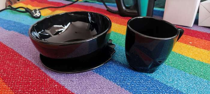 Фотография покупателя товара Тарелка керамическая «Обсидиан», 17 см, цвет чёрный - Фото 2