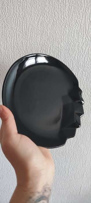 Фотография покупателя товара Тарелка керамическая «Обсидиан», 17 см, цвет чёрный - Фото 1
