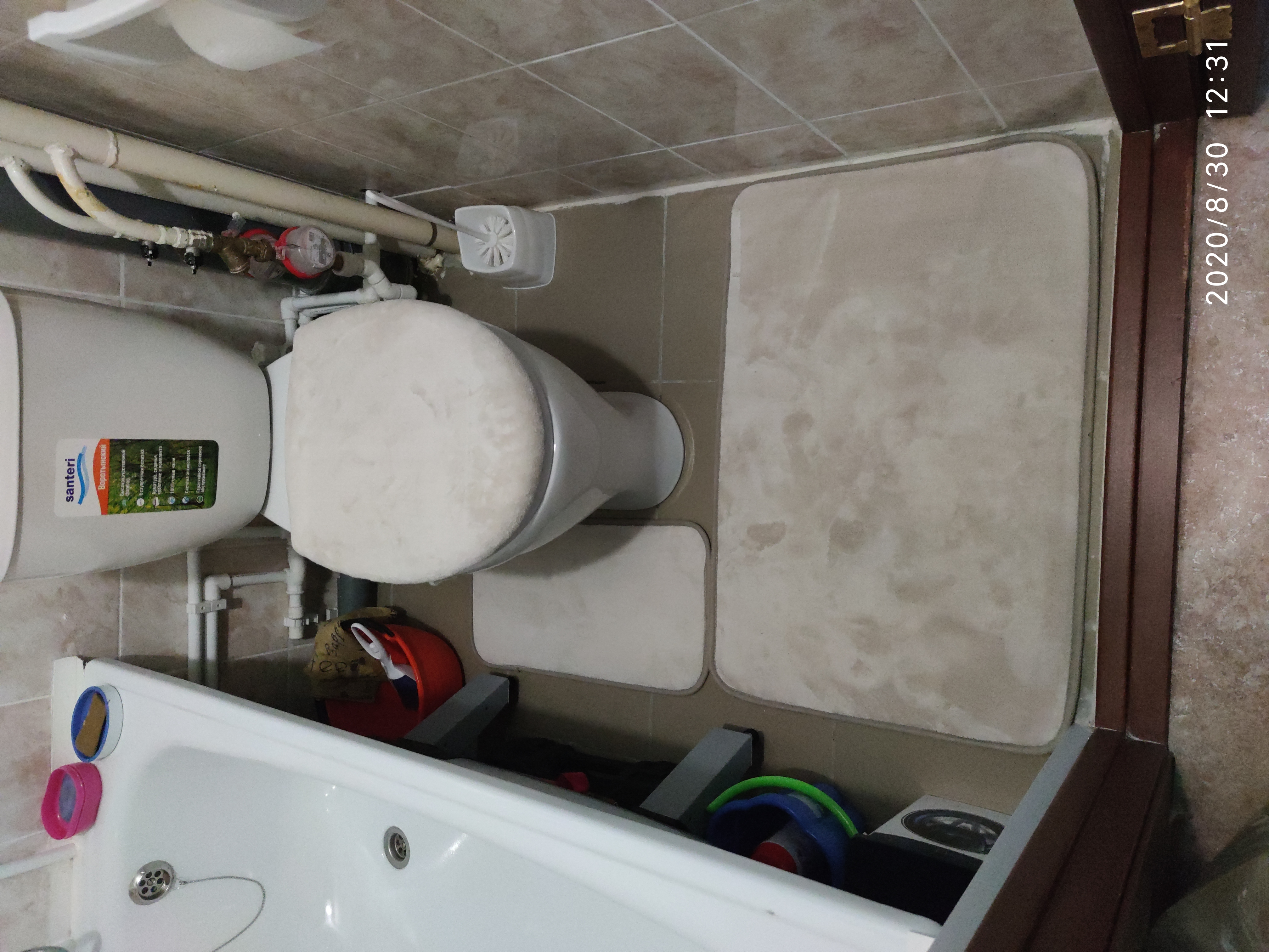Фотография покупателя товара Набор ковриков для ванны и туалета «Комплект», 3 шт: 30×37, 38×50, 50×80 см, цвет бежевый - Фото 1